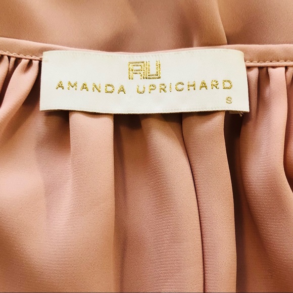 Amanda Uprichard Cold Shoulder Long Sleeve Tie Front Blouse Pastel Pink S - Picture 11 of 16